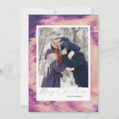 Abstrakte Rahmen Merry Christmas Foto Feiertagskarte (Vorderseite)