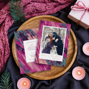 Abstrakte Rahmen Merry Christmas Foto Folien Feiertagskarte