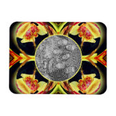 Abstrakte Rahmen mit Lippen erstellen Ihr eigenes  Magnet (Horizontal)