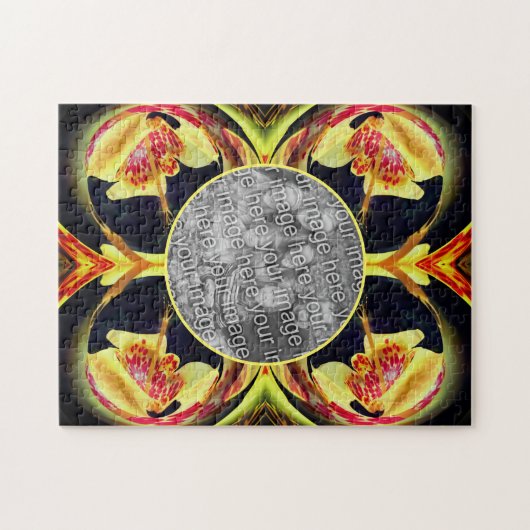 Abstrakte Rahmen mit Lippen erstellen Ihr eigenes Puzzle (Horizontal)