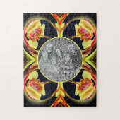 Abstrakte Rahmen mit Lippen erstellen Ihr eigenes Puzzle (Vertikal)