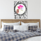 Abstrakte Rahmen und Bouquet Leinwanddruck (Insitu (Schlafzimmer))