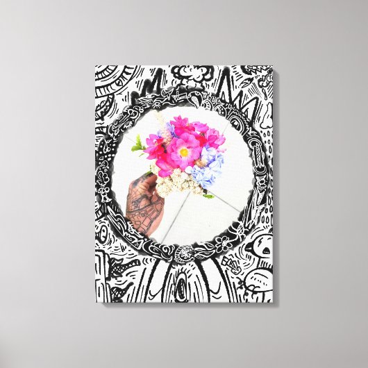 Abstrakte Rahmen und Bouquet Leinwanddruck (Vorderseite)