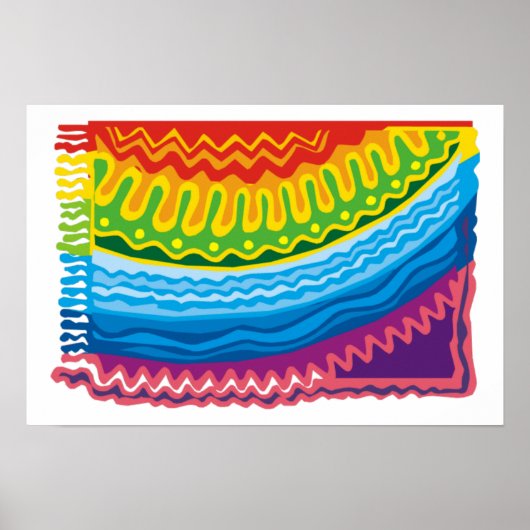 Abstrakte Rainbow Art Posters Poster (Vorne)