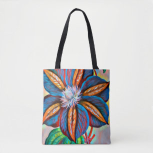 Abstrakte Rainbow Blume farbige Originalkunst Tasche