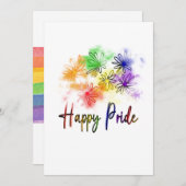 Abstrakte Rainbow-Blume Happy Pride Feiertagskarte (Vorne/Hinten)