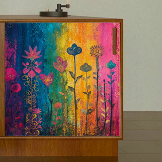 Abstrakte Rainbow-Blume Seidenpapier
