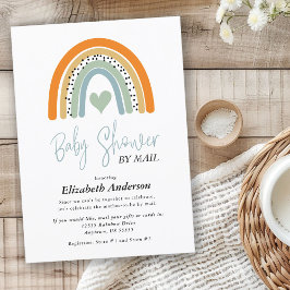Abstrakte Rainbow Boy Babydusche per Post Einladung