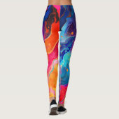 Abstrakte Rainbow Cosmic Splash Design Women's Leggings (Rückseite)