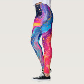 Abstrakte Rainbow Cosmic Splash Design Women's Leggings (Links)