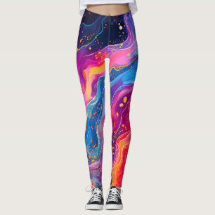 Abstrakte Rainbow Cosmic Splash Design Women's Leggings