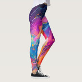 Abstrakte Rainbow Cosmic Splash Design Women's Leggings (Rechts)
