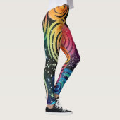 Abstrakte Rainbow Cosmic Splash Design Women's Leggings (Rechts)