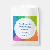 Abstrakte Rainbow Custom Graduation Party Danke Geschenktütchen (Vorderseite)