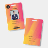 Abstrakte Rainbow Employee Foto Identification ID Ausweis (Vorder- & Rückseite)