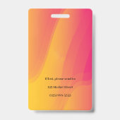Abstrakte Rainbow Employee Foto Identification ID Ausweis (Rückseite)