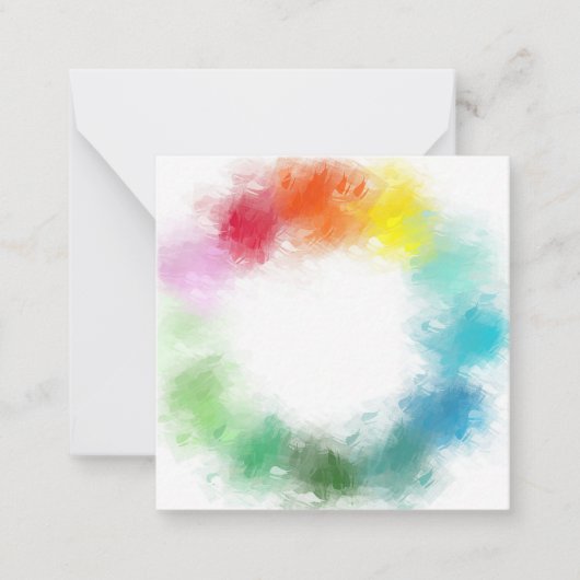 Abstrakte Rainbow-Farben - benutzerdefinierte eleg Mitteilungskarte (Vorderseite)