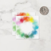 Abstrakte Rainbow-Farben - benutzerdefinierte eleg Mitteilungskarte (Vorderseite/Rückseite Beispiel)