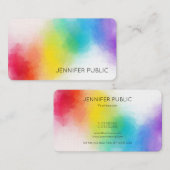 Abstrakte Rainbow-Farben Elegantes Template Modern Visitenkarte (Vorne/Hinten)