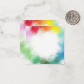 Abstrakte Rainbow-Farben Elegantes Trendy-Template Mitteilungskarte (Vorderseite/Rückseite Beispiel)