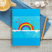 Abstrakte Rainbow Floral Wirbel und Paint Spritzer Planer