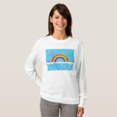 Abstrakte Rainbow Floral Wirbel und Paint Spritzer T-Shirt (Vorne ganz)