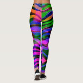 Abstrakte Rainbow Holographic Look Leggings (Rückseite)