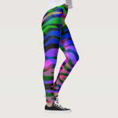 Abstrakte Rainbow Holographic Look Leggings (Rechts)