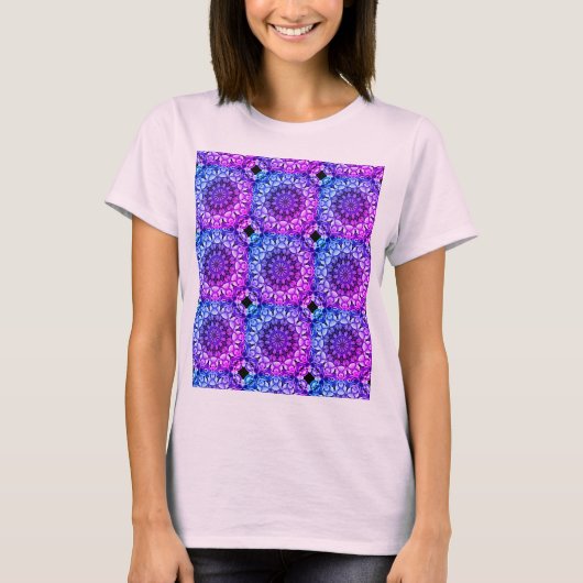 Abstrakte Rainbow Hydrangea-Blume T-Shirt (Vorderseite)