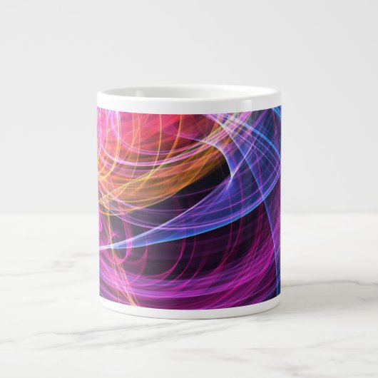 Abstrakte Rainbow-Lampen Jumbo-Tasse (Vorderseite)