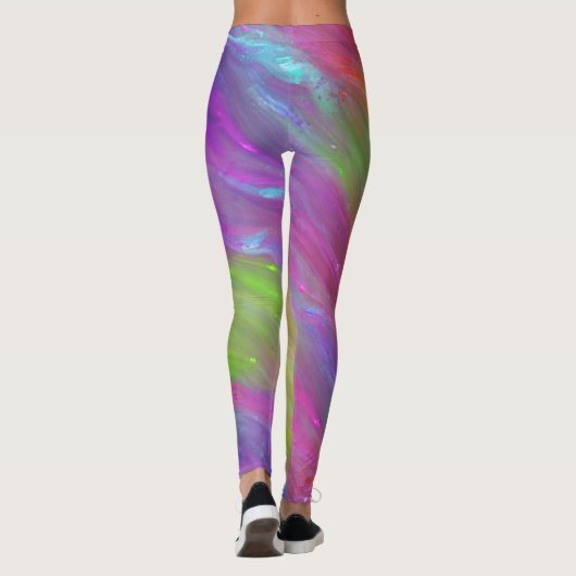 Abstrakte Rainbow-Leggings Leggings (Rückseite)