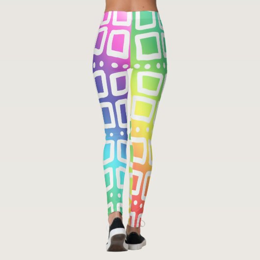 Abstrakte Rainbow-Leggings Leggings (Rückseite)