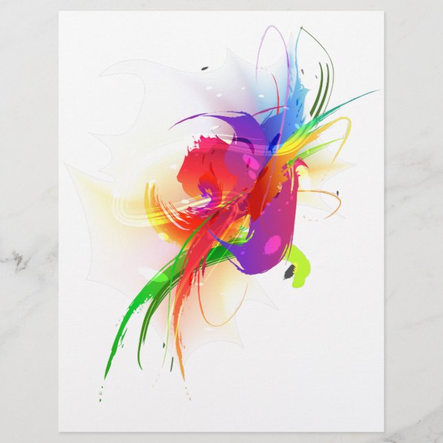 Abstrakte Rainbow Lorikeet Paint-Spritzer (Vorderseite)