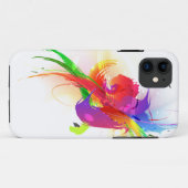 Abstrakte Rainbow Lorikeet Paint-Spritzer Case-Mate iPhone Hülle (Rückseite (Horizontal))