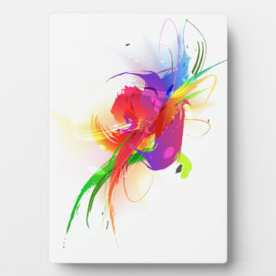 Abstrakte Rainbow Lorikeet Paint-Spritzer Fotoplatte
