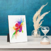 Abstrakte Rainbow Lorikeet Paint-Spritzer Fotoplatte (Seite)