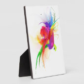 Abstrakte Rainbow Lorikeet Paint-Spritzer Fotoplatte (Seite)