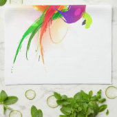 Abstrakte Rainbow Lorikeet Paint-Spritzer Geschirrtuch (Gefaltet)