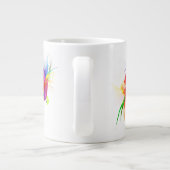 Abstrakte Rainbow Lorikeet Paint-Spritzer Jumbo-Tasse (Rückseite)