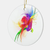 Abstrakte Rainbow Lorikeet Paint-Spritzer Keramik Ornament (Links)