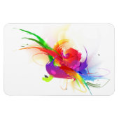 Abstrakte Rainbow Lorikeet Paint-Spritzer Magnet (Horizontal)