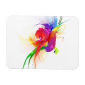 Abstrakte Rainbow Lorikeet Paint-Spritzer Magnet (Horizontal)