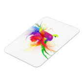 Abstrakte Rainbow Lorikeet Paint-Spritzer Magnet (Linke Seite)