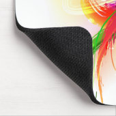Abstrakte Rainbow Lorikeet Paint-Spritzer Mousepad (Ecke)