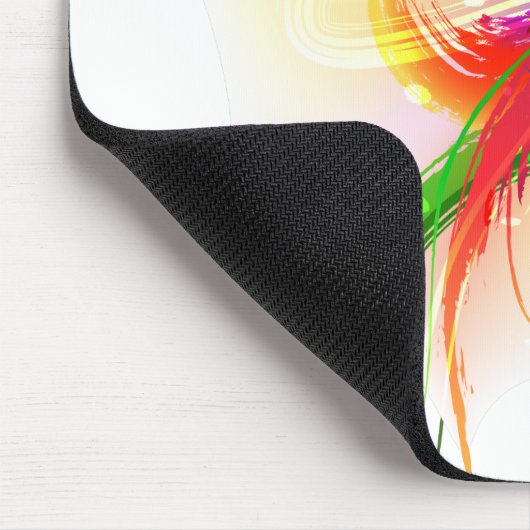 Abstrakte Rainbow Lorikeet Paint-Spritzer Mousepad (Ecke)