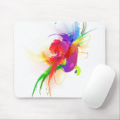 Abstrakte Rainbow Lorikeet Paint-Spritzer Mousepad (Mit Mouse)