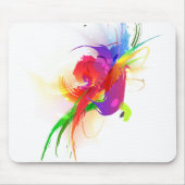 Abstrakte Rainbow Lorikeet Paint-Spritzer Mousepad (Vorne)