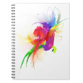Abstrakte Rainbow Lorikeet Paint-Spritzer Notizblock (Vorderseite)