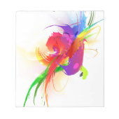 Abstrakte Rainbow Lorikeet Paint-Spritzer Notizblock (Vorderseite)