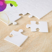 Abstrakte Rainbow Lorikeet Paint-Spritzer Puzzle (Seite)